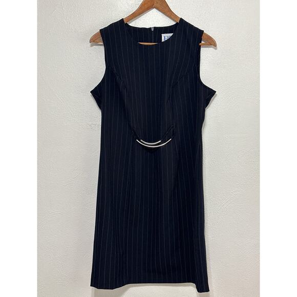 VTG BFA Classics Dress Suit 12P Navy Pinstriped Power Suit Girl Boss Business - Picture 2 of 16